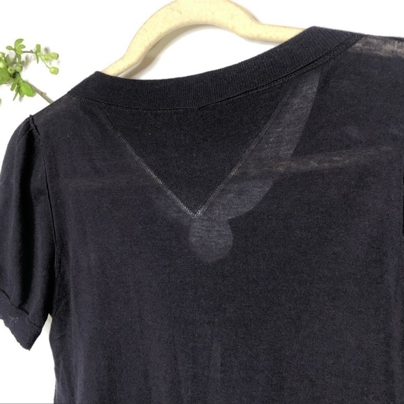 Marc Jacobs Black Silk Front Button Bow Top | Size M - Picture 7 of 14